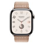 Apple Watch Hermès Series 10 Titanium Case, Toile H Single Tour