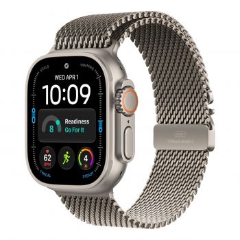Apple Watch Ultra 4 - 49mm, Natural Titanium (Titanium Milanese Loop)