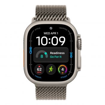 Apple Watch Ultra 4 - 49mm, Natural Titanium (Titanium Milanese Loop)