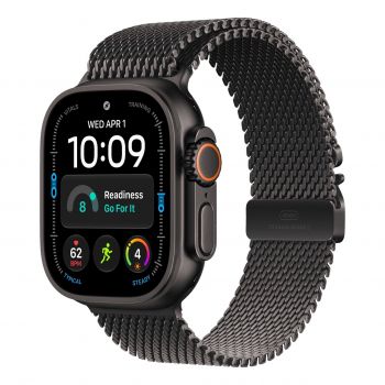 Apple Watch Ultra 4 - 49mm, Black Titanium (Titanium Milanese Loop)
